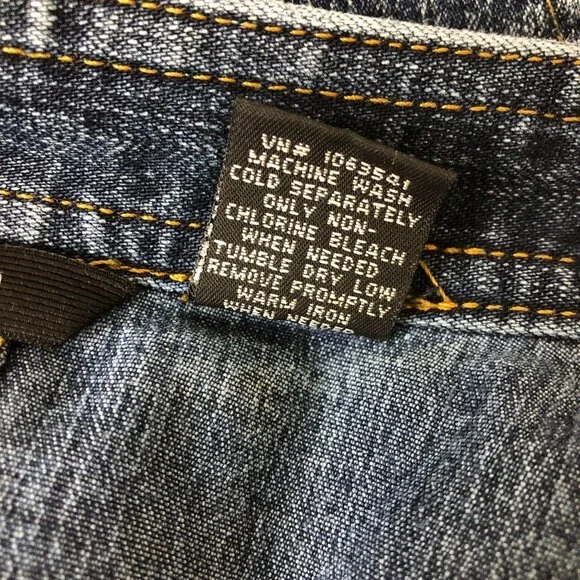 Mossimo Denim Cropped Jacket Sz Medium Mandarin Collar Button-Up Stretch Cotton - Picture 4 of 8